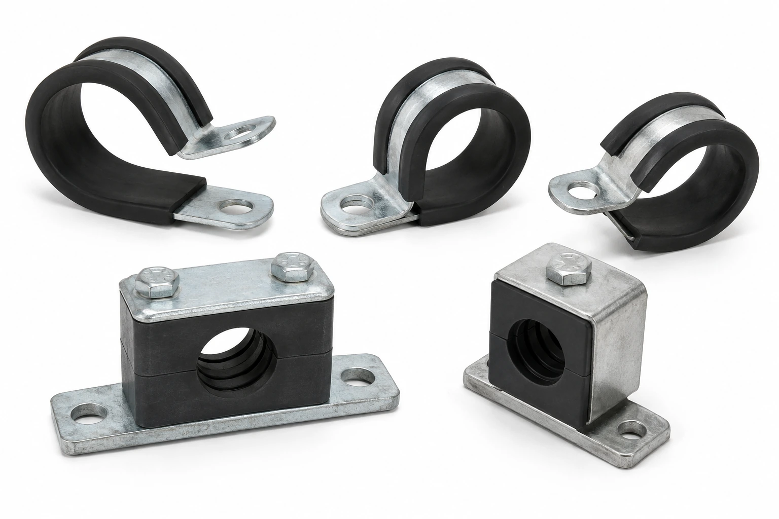 P-Clips and Cushioned Clamps (DIN 3015) technical product image