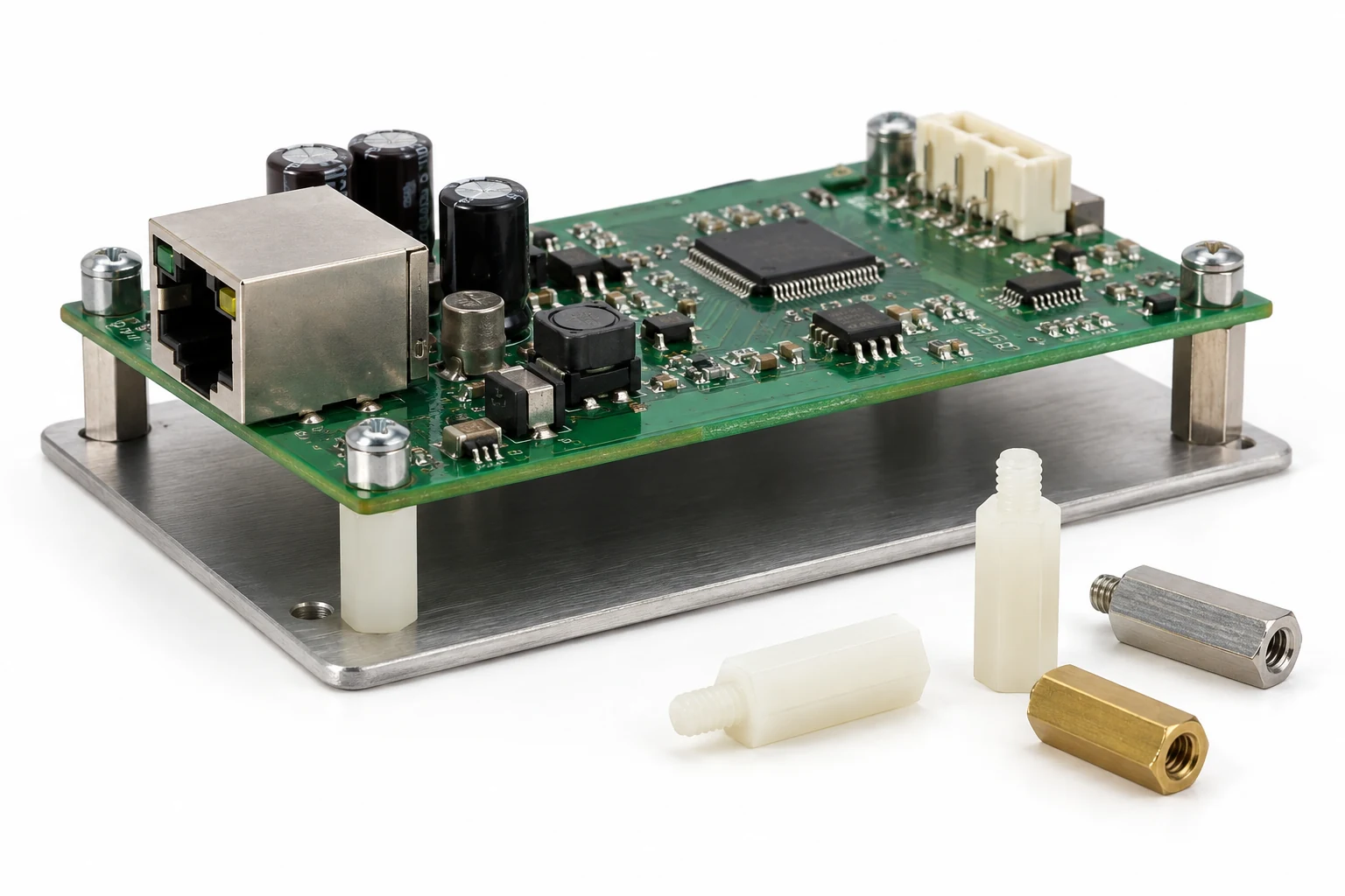 Snap-In PCB Standoffs in use — application photograph