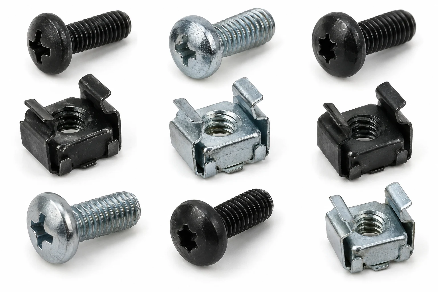 Server Rack Screws and Cage-Nut Hardware technical product image